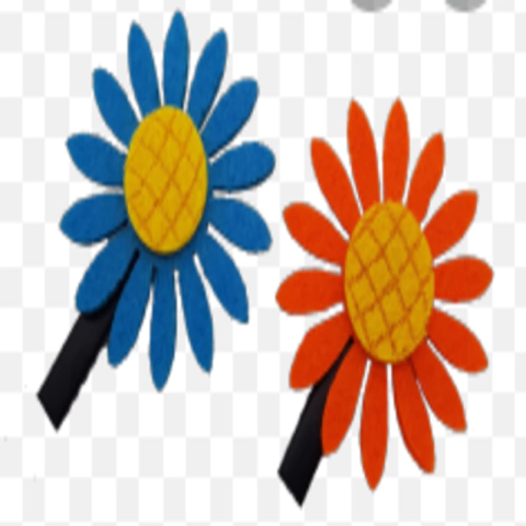 ENFEITE PARA CABELO GIRASSOL - 5.5 CM - CORES SORTIDAS