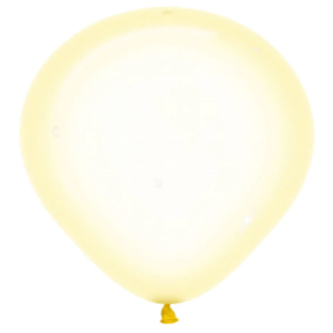 BALÃO REDONDO DE LÁTEX BLOOM CRISTAL AMARELO PASTEL BALLOONTECH 10" (APROX.28CM) - 15 UNIDADES