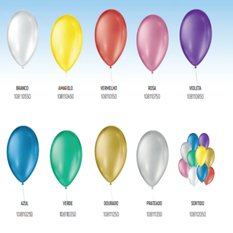 BALÃO 9" CINTILANTE BRANCO C/25 UNIDADES - 01 UNIDADE