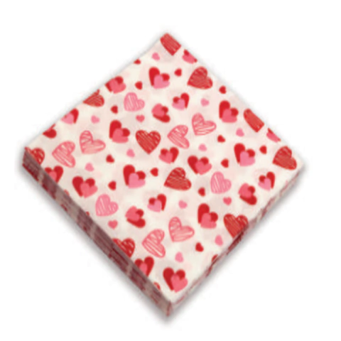 GUARDANAPO ESTAMPADO 25CM FOLHA DUPLA BRANCO - 01 UNIDADE