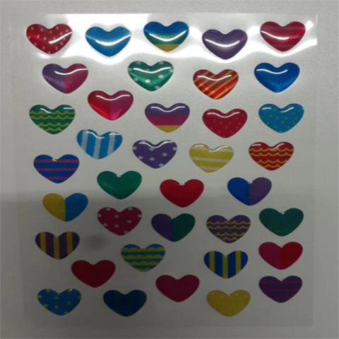 CARTELA ADESIVO CORAÇÃO - 01 UNIDADE