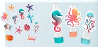 MINI PERSONAGEM FUNDO DO MAR 12 un - 01 UNIDADE