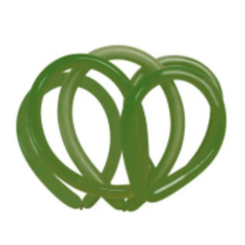 BALÃO DE LÁTEX CANUDO LISO VERDE 260" 5X150CM - 50 UNIDADES