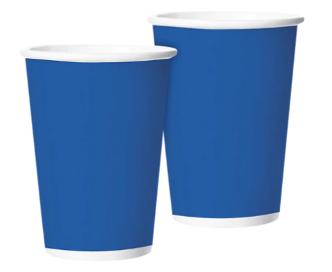 COPO PAPEL 180 ml FESTA COLORS AZUL ROYAL 08 un. - 01 UNIDADE