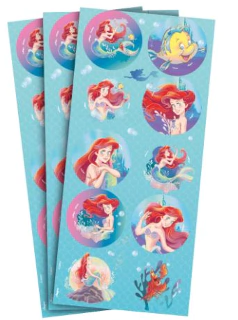 ADESIVO REDONDO ARIEL DISNEY 30 un - 01 UNIDADE