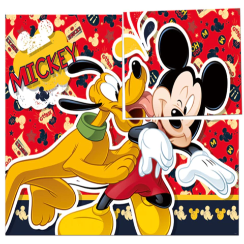PAINEL 4 LÂMINAS MICKEY CLÁSSICO 126x88CM - 01 UNIDADE