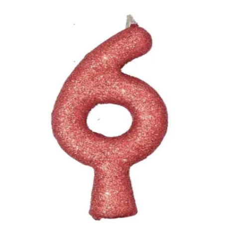 VELA PURO GLITTER ROSE GOLD N° 6 - 01 UNIDADE