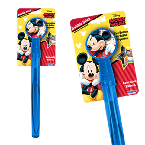 BOLHA DE SABÃO STICK MICKEY SOBRE RODAS C/2 UNIDADES - 01 UNIDADE