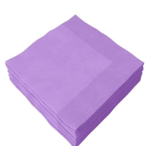 GUARDANAPO 25X25CM LILÁS COM 20 FOLHAS - 01 UNIDADE
