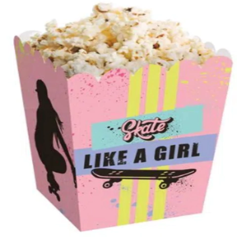 CAIXA DE PIPOCA PP SKATE 5,5x5,5x9 - PCT C/10 UNIDADES