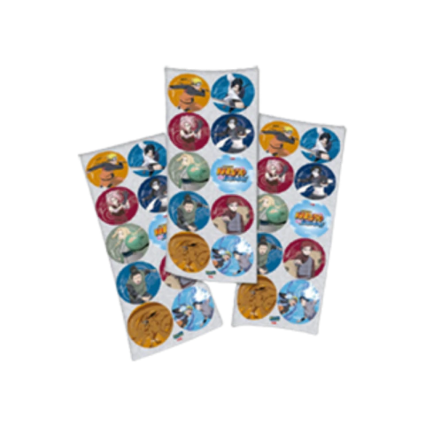 ADESIVO REDONDO NARUTO COM 30 UNIDADES - 01 UNIDADE