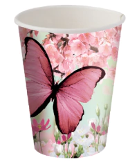 COPO PAPEL 200ML JARDIM DAS BORBOLETAS 08 UN - 01 UNIDADE