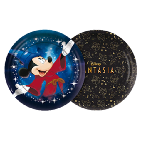 PRATO PAPEL REDONDO MICKEY FANTASIA 18CM C/12 - 01 UNIDADE