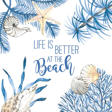 GUARDANAPO OCEAN LIFE IS BETTER NAPKIN - 01 UNIDADE