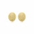 Brinco Oval Texturizado Dourado