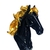Estatueta luxo 'Xadrez Cavalo Preto" em Resina. Produto Nacional na internet