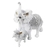 Escultura Duo Elefante Branco Decorativo Luxo Verito na internet