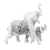 Escultura Duo Elefante Branco Decorativo Luxo Verito na internet