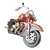Escultura miniatura colecionável "Moto Red Fire " em metal. Escala 1:18 - Produto Nacional na internet