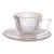 Conjunto de café "Graffiato Borda Dourada" com 6 xicaras e pires. - comprar online