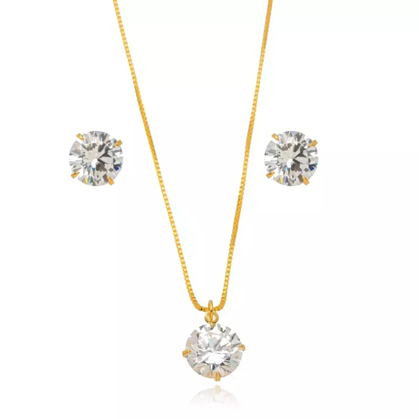 Conjunto Semijoia Ponto de Luz