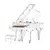 Luxury Hotel Furniture Modern House Clear Transparent Acrylic Stage Concert Baby Grand Piano With The Colorful LED Lights - comprar online