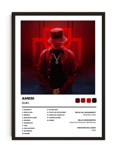 Cuadro Decorativo | Duki Disco Ameri 2 | 30x40cm Vidrio - comprar online