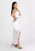 Conjunto Cropped e Saia de Renda com Fenda Lateral Branco - C0001 - Zéshop
