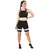 Conjunto Fitness Cropped Alcinha Preto + Shorts Preto Com Elastico REF: LX047 - comprar online