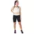 Conjunto Fitness Cropped Alcinha Branco + Shorts Preto Com Branco REF: LX048 - comprar online
