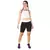 Conjunto Fitness Cropped Alcinha Branco + Shorts Preto Com Branco REF: LX048 na internet