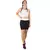 Conjunto Fitness Cropped Alcinha Branco + Shorts Preto Com Branco REF: LX048