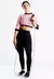 Cropped Feminino Fitness 2 Cores Preto e Rosê REF: LX126 - comprar online