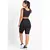 Conjunto Fitness Feminino Bermuda e Cropped Preto REF: LX140 - Zéshop