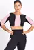 Cropped Fitness Feminino Preto com Rosê REF: LX151 - comprar online