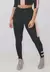 Imagem do Calça Legging Fitness Feminina Preto Rosê - LX152