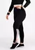 Calça Legging Fitness Preto Detalhe Rosê - LX154