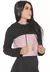 Casaco Feminino Moletom Com Capuz Suplex Rosê e Preto REF: CSC6 - Zéshop