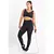 Imagem do Conjunto Calça Legging Com Tela e Cropped Preto Liso REF: LX184