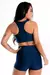 Conjunto Cropped Liso e Short Liso Azul Marinho REF: LX224 - Zéshop