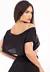 Blusa Feminina Transparente Tela e Cropped Preto Tomara que Caia - LX284 na internet
