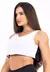 Blusa Feminina Alcinha Branca Com Tela Preta - LX295 - comprar online