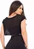 Blusa Cropped Tela Transparente Preta - LX300 - Zéshop