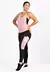 Conjunto Fitness Calça Legging com Bolso em Tela Dry + Regata de Tela + Top Tomara que Caia Preto com Rosé REF: FRD3 - Zéshop