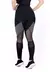 Calça Legging Cintura Alta Assimétrica com Detalhe em Tulê e Tela Preto com Cinza - LX122 - comprar online