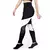 Calça Legging Cintura Alta Assimétrica com Detalhe em Tulê e Tela Preto com Branco - LX122