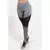 Calça Legging Cintura Alta Assimétrica com Detalhe em Tulê Cinza com Preto - FDR10 na internet