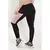 Calça Legging Cintura Alta Preta com Bolso em Tela Rosé - FDR11 - comprar online