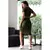Conjunto Canelado Cropped Manguinha com Cadarços e Saia Tubinho com Fenda Lateral Verde - CJC1 - Zéshop
