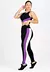 Cropped Metamorfose Preto com Detalhe Lateral Roxo e Branco | MTF4 - Zéshop